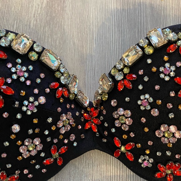 RARE Iconic luxe Very Sexy Halter Victoria’s Secret Jewelled XS-S Bikini Top - Picture 13 of 16